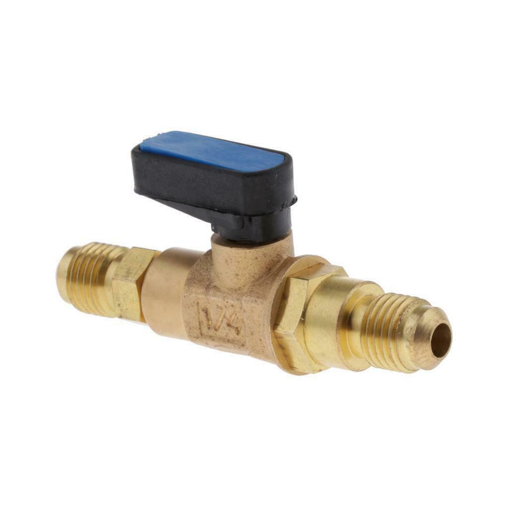 Refrigeration Ball Valve Connector 1/4 male thread for A/C Fluorine Safety