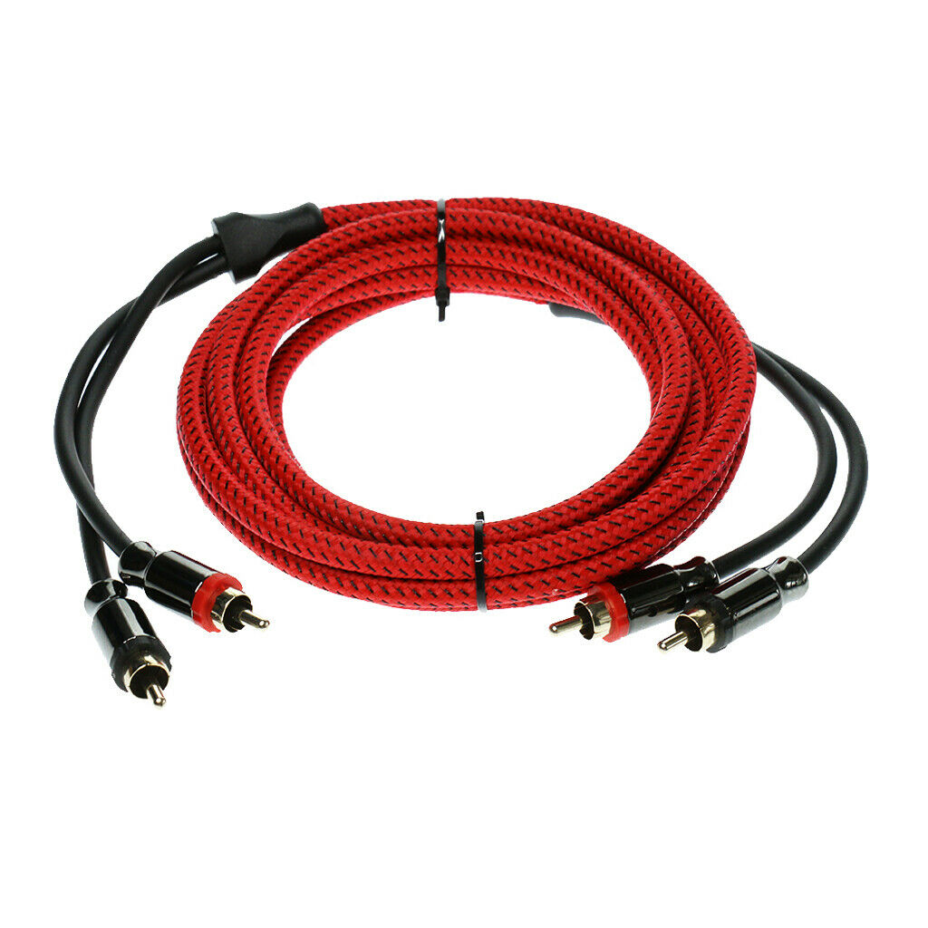 3 Meters 2RCA Male to 2RCA Male Car Stereo Audio Power Cable Wire Universal