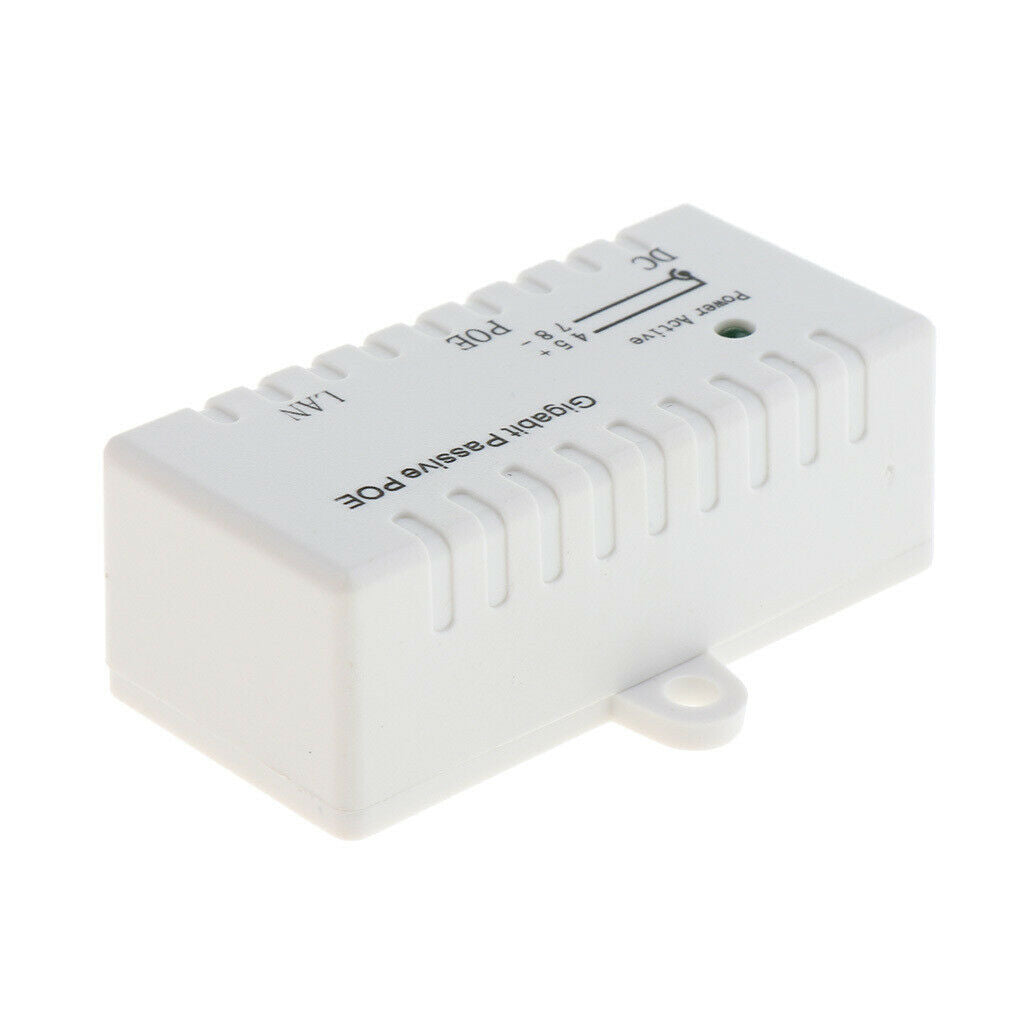 Gigabit Power Over Ethernet Passive PoE Injector Splitter for CCTV IP camera .