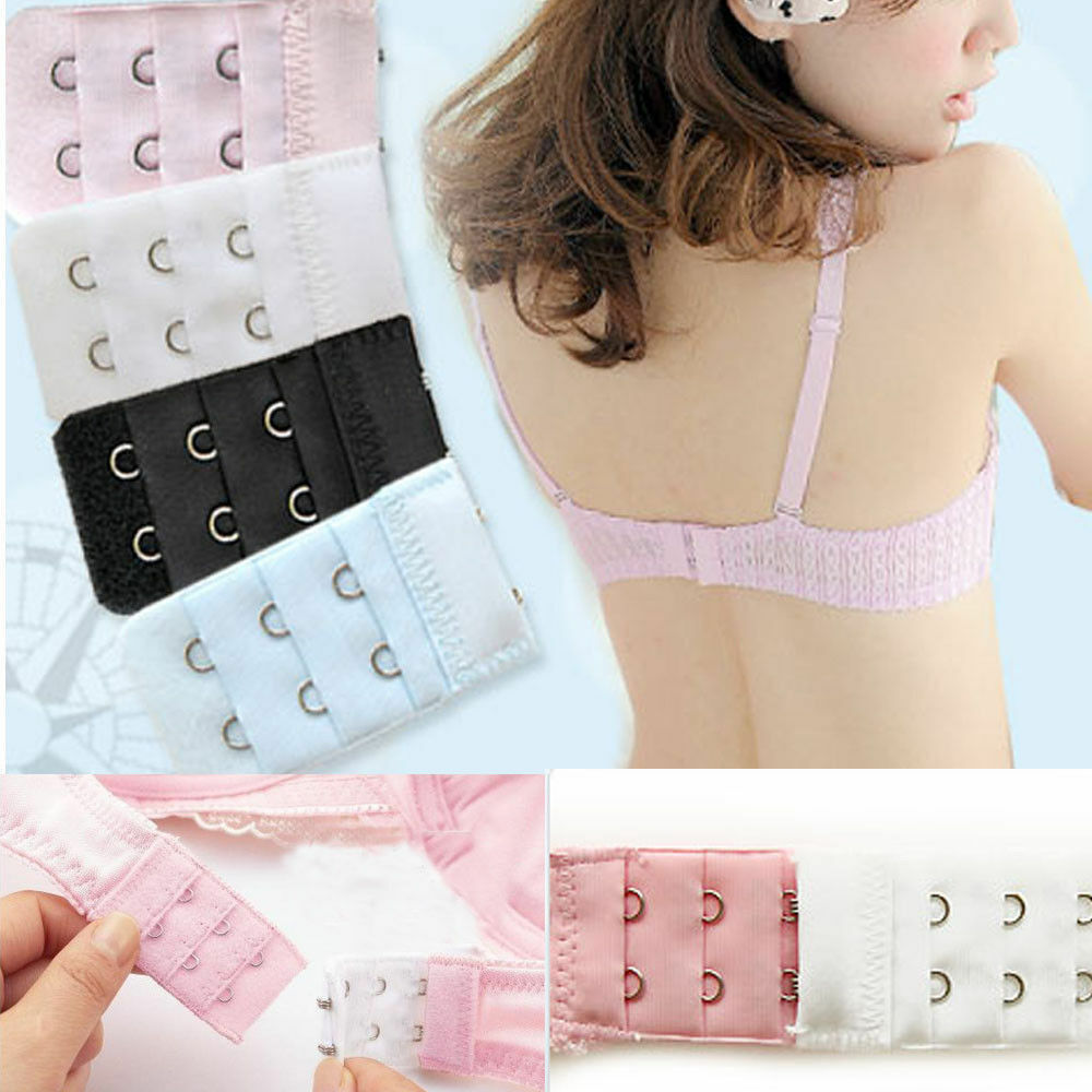 5PCS Women Ladys Bra Extender Strap Extension 2-Hooks Bra Sets Accessories - AU