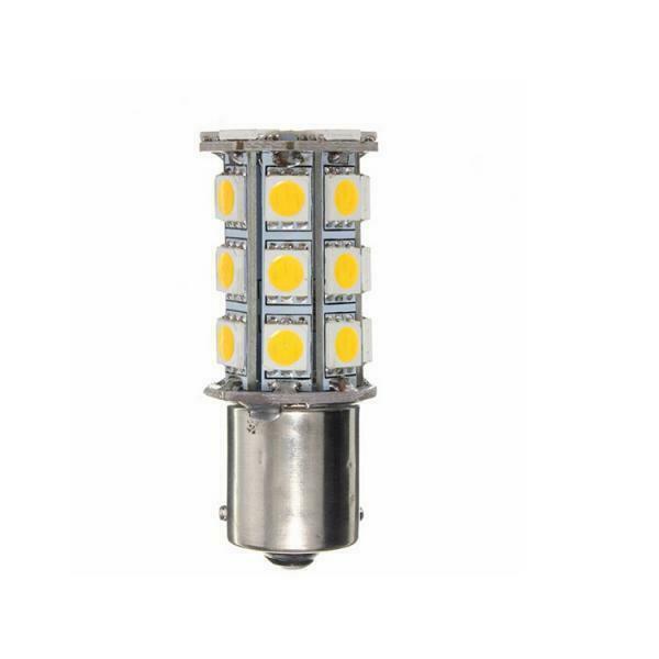 10pcs Warm White 1156 BA15s 27smd 5050 Led Car Emergency Lamp Rv Camping Light