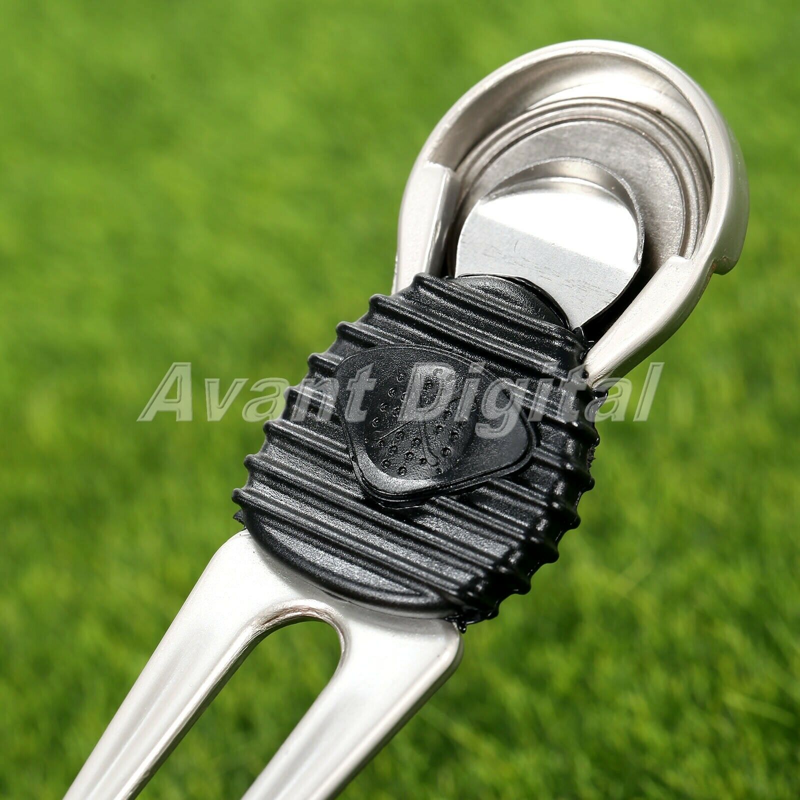 Alloy Golf Club Ball Marker Pitch Putting Fork Repair Divot Tool Lawn Green 2pcs