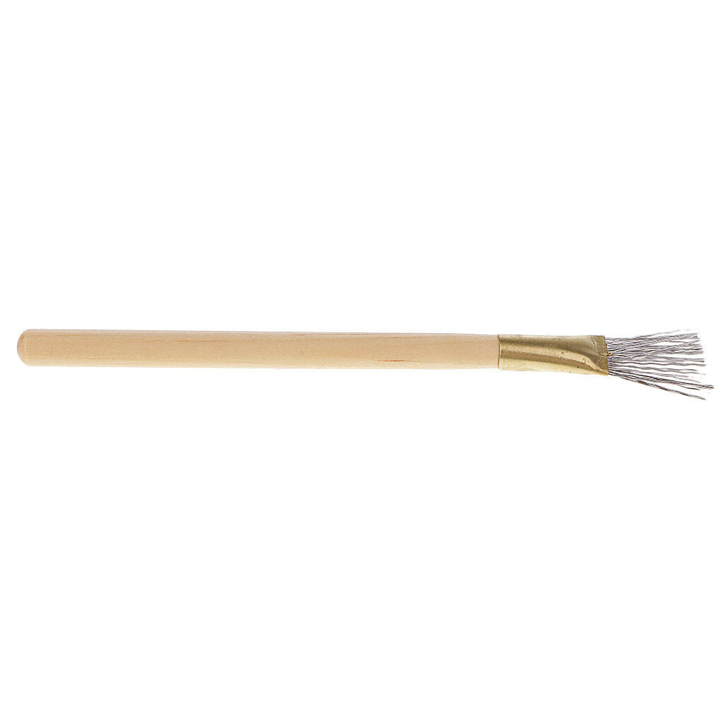 Wooden Handle Feather Wire Texture Tool for Clay Sculpting Modeling 165x23mm