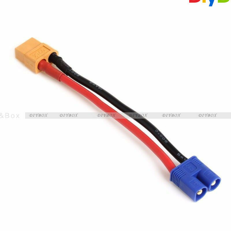 EC2 Banana Male Connector To XT60 Plug Wire Female Adapter for RC Lipo Battery