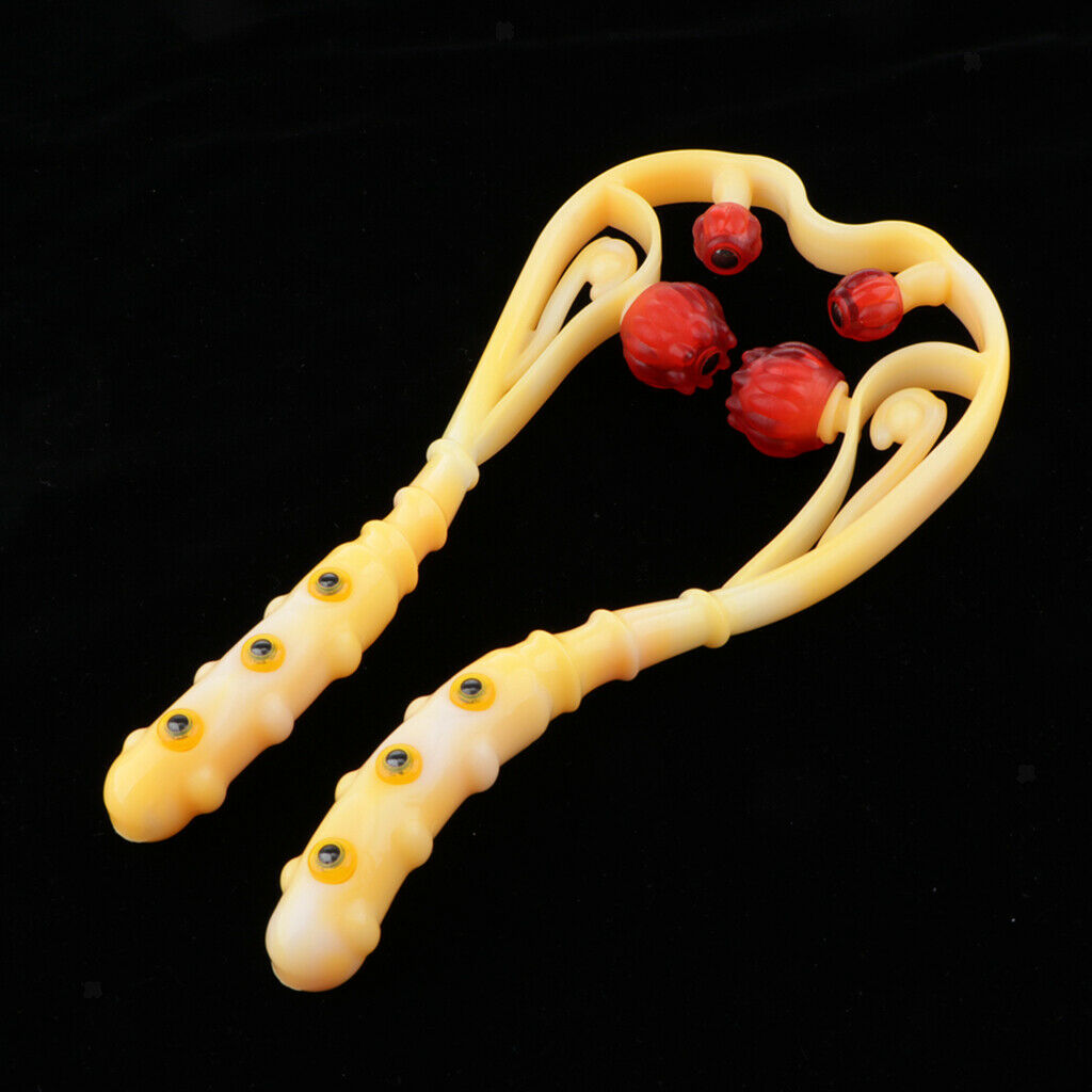4 Balls PP Manual Handheld Neck Shoulder Body Pain Relief Massager Stick