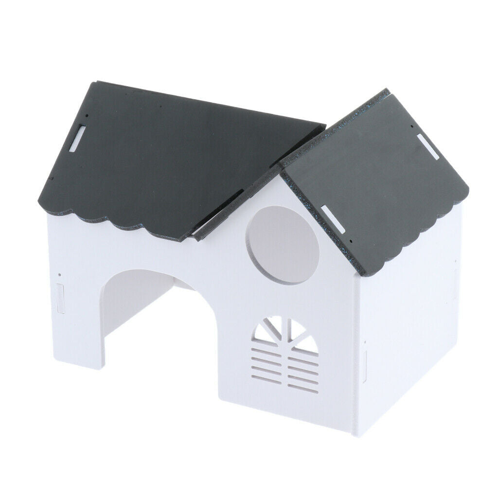 2Pieces Hamster Villa House Gerbil Playing Living Hut Dwarf Hamster Gerbil