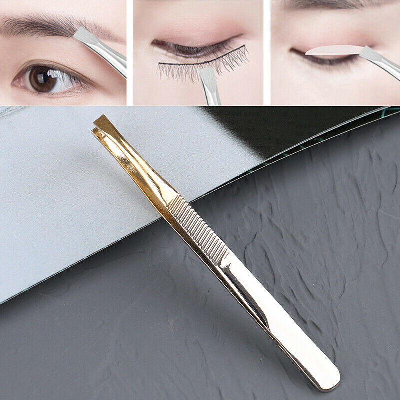 1Pcs Eyebrow Tweezers Professional Hair Beauty Slanted Stainless Steel Tw.l8