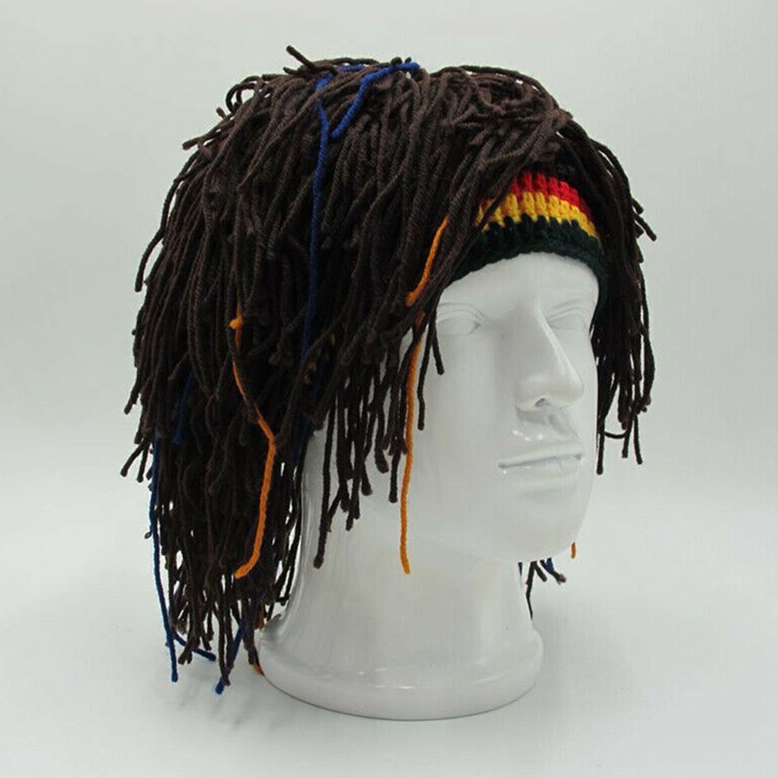 Wig Beanie Hat Jamaica Rasta Handmade Cap Reggae Hats Dreadlocks Beret New