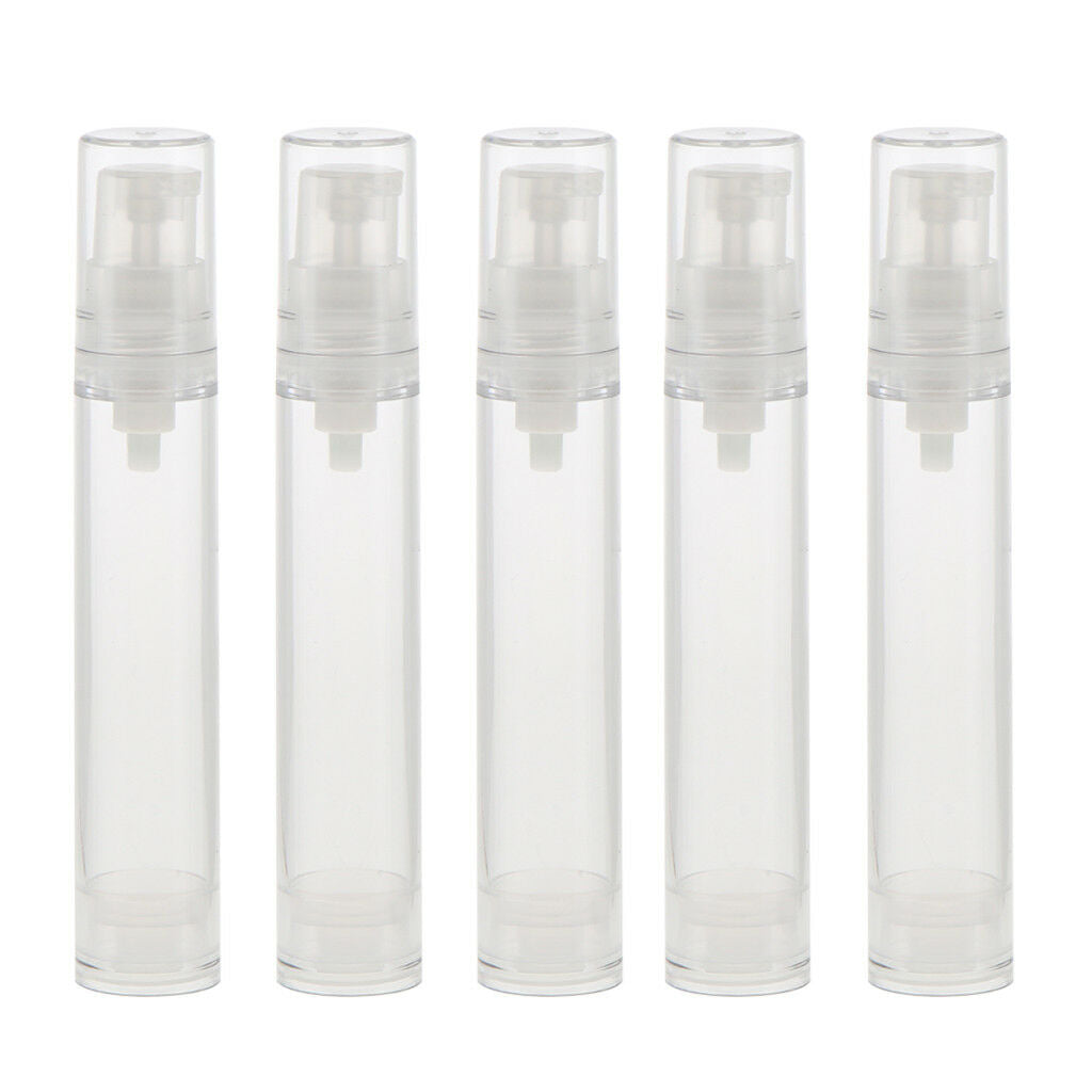 10 PCS 5&12mL Airless Pump Bottles Lotion Cosmetic Moisturizers Containers