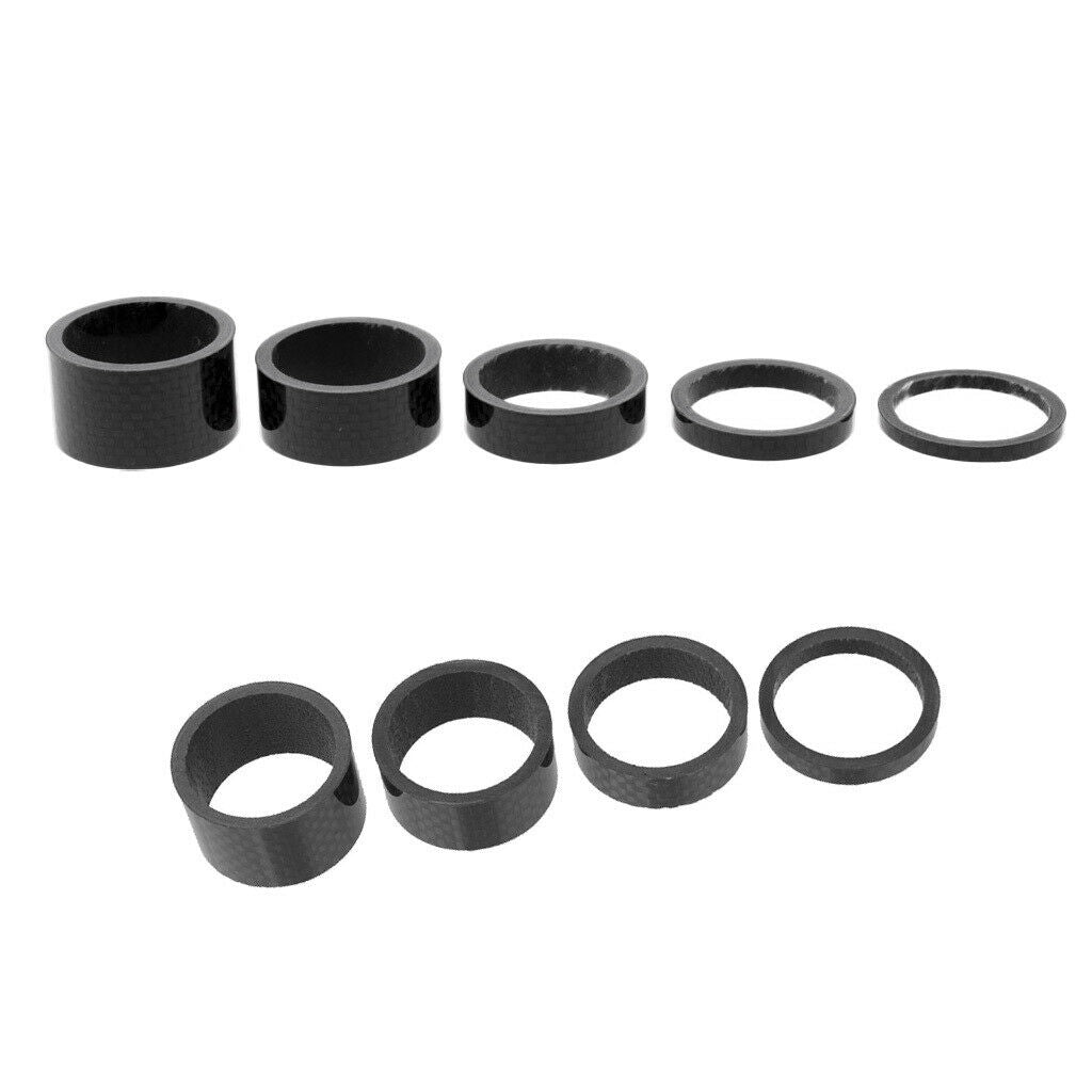 9pcs Carbon Fiber Spacer Bike MTB  Road Bike Headset