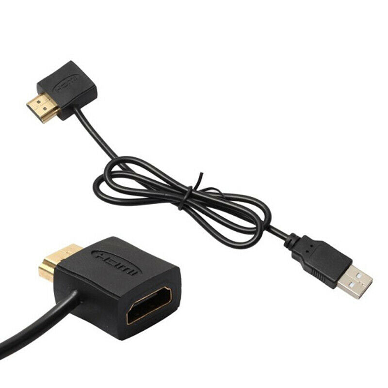 HDMI Male To Female Adapter with USB Power Supply Connector Converter Cable US