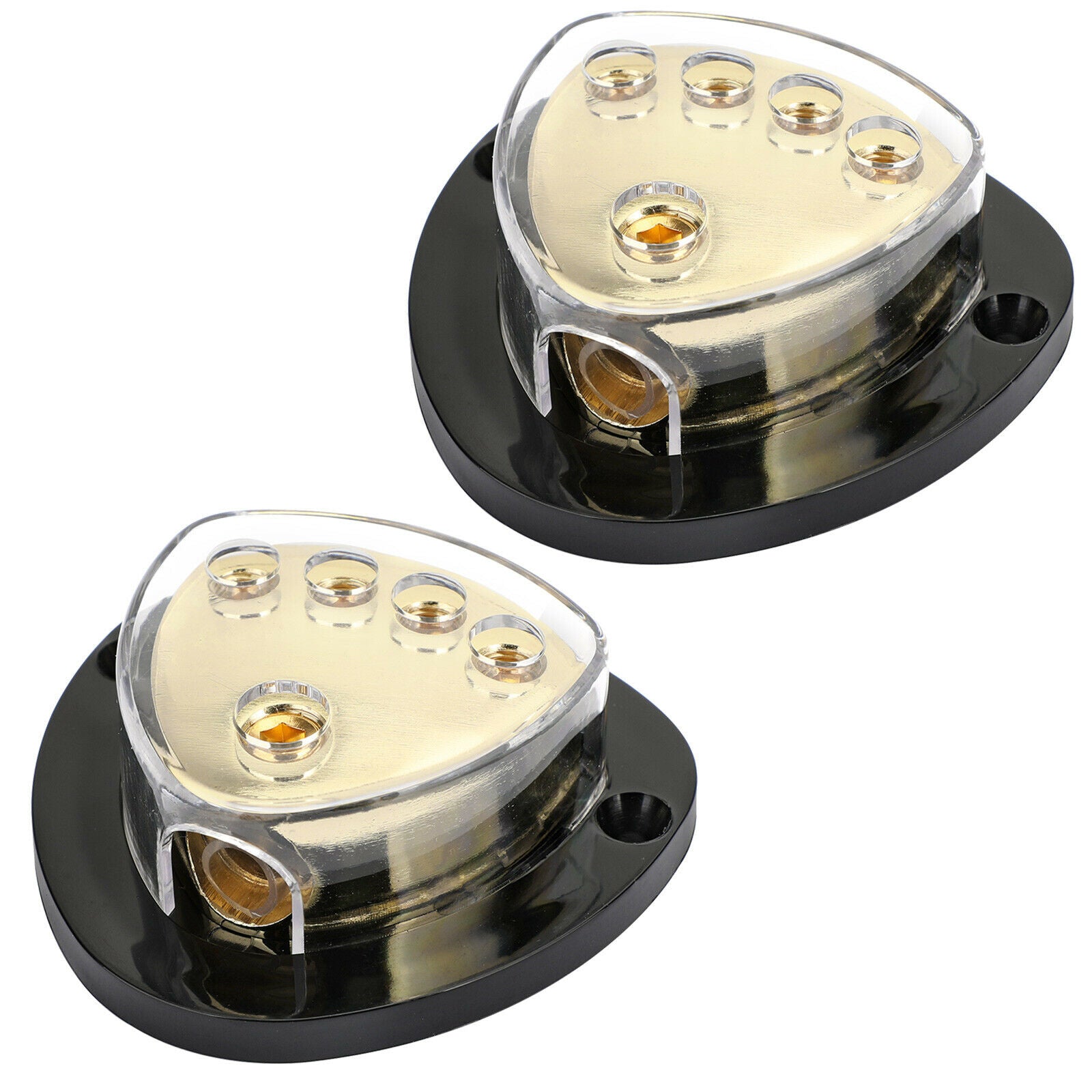 2pcs Distribution Block 0 Ga In 4x4 Ga Out 12V for Car Audio Marine CN