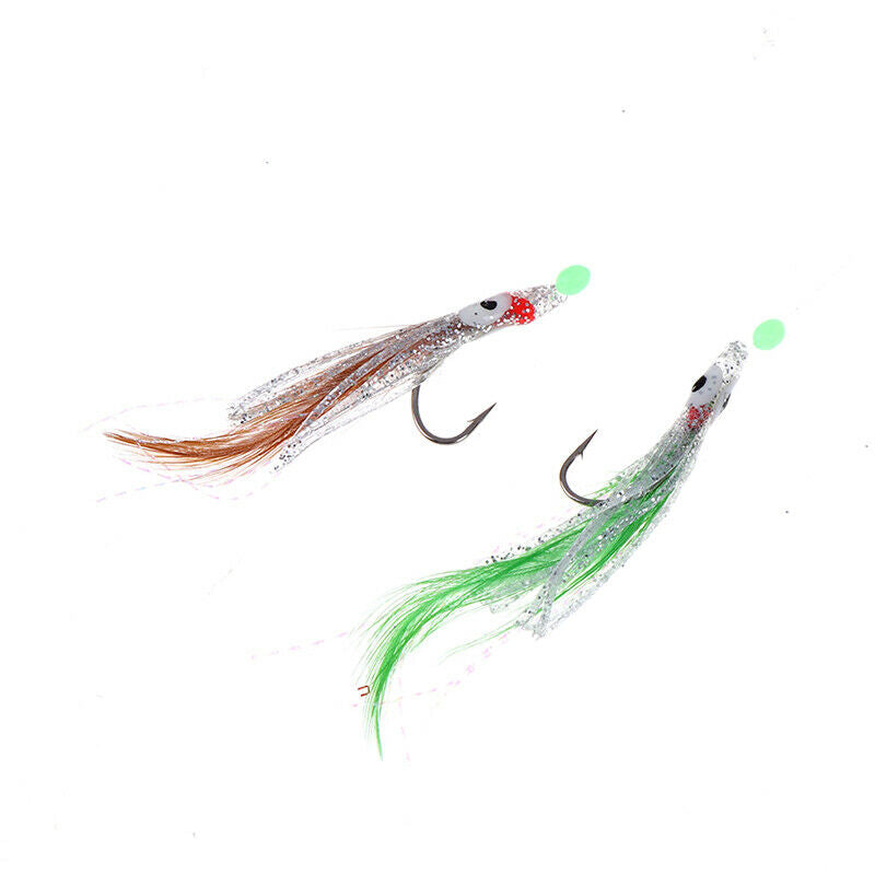 5 In 1 Night Luminous Soft Fishing Lure Fishhook Octopus Feather Fishing .l8