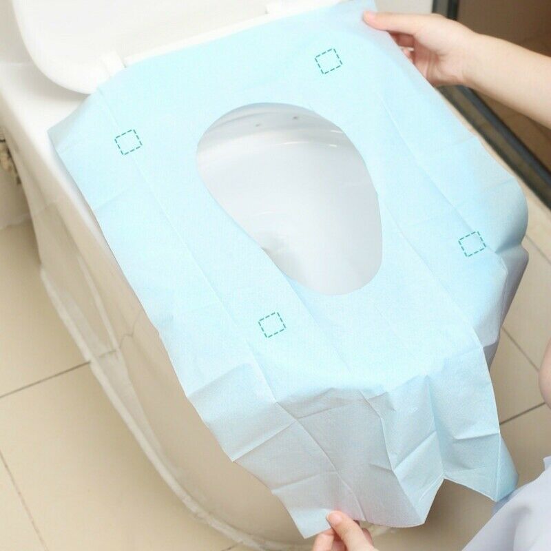 10Pcs/Pack Disposable Toilet Seat Cover Paper Pad Bathroom Travel Accessory New