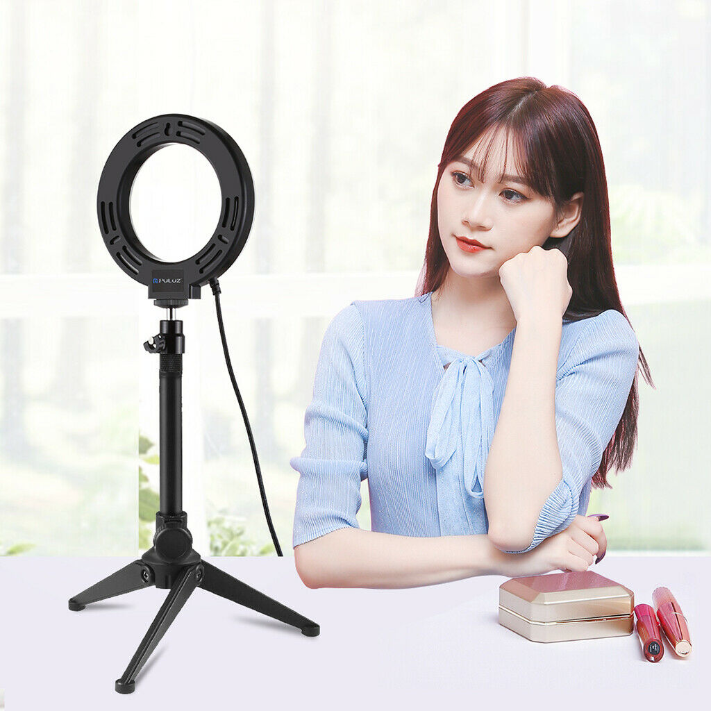 Dimmable LED Ring Light Lamp Selfie Camera Phone Studio Tripod Stand Photo Video