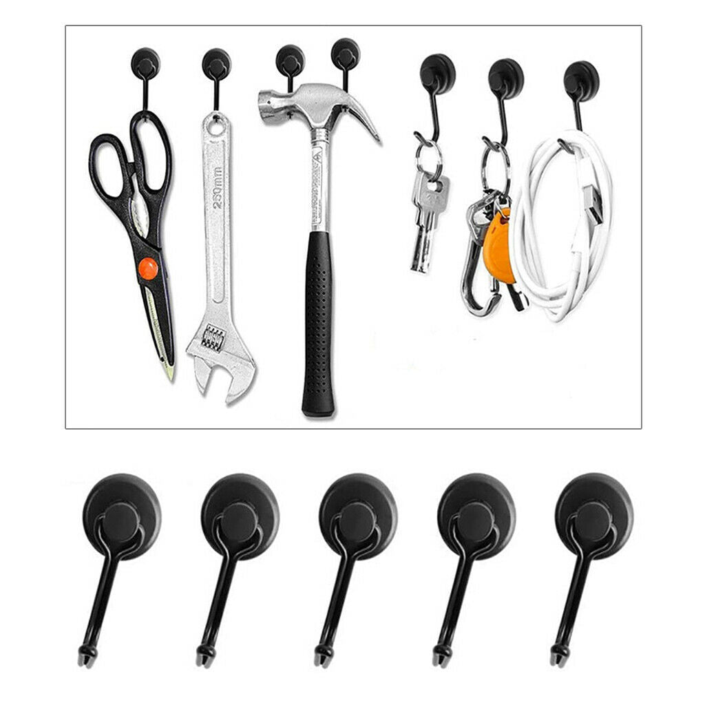 6PCS Magnetic Magnet Hooks Home Kitchen Fridge Key Tool Holder Garage Office