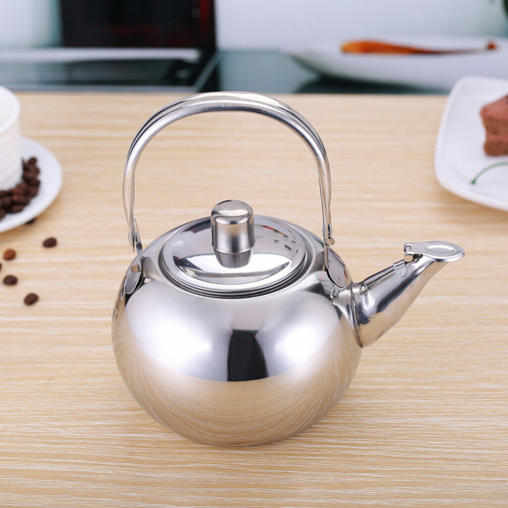 1.6L Stainless Steel Cookware Tea Kettle Coffee Tea Pot with Infuser