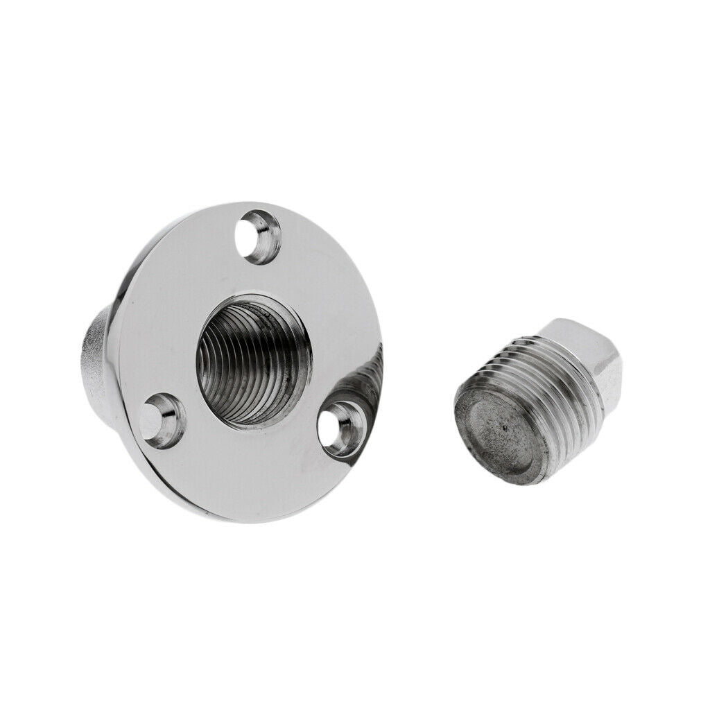 7/8 inch Boat Garboard Drain Plug - Marine Grade Stainless Steel