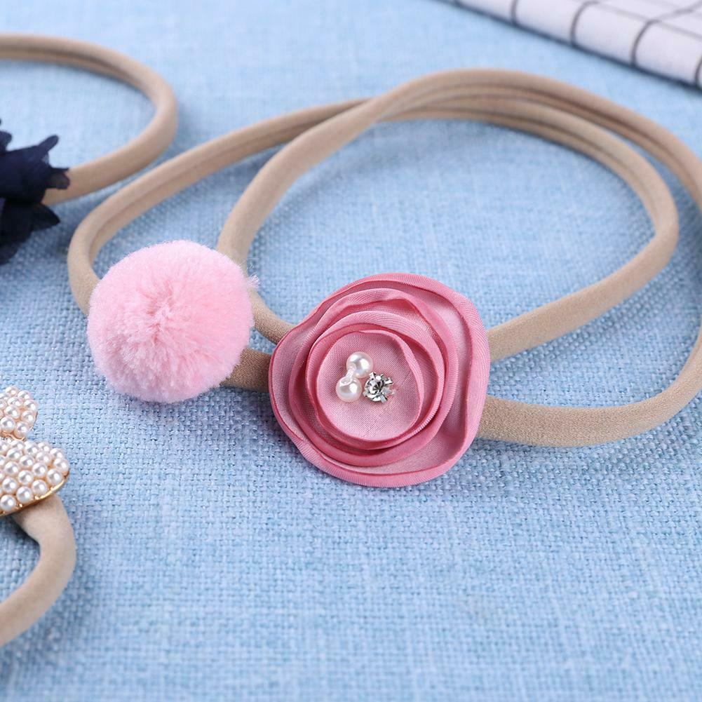 10pcs/Bag Baby Girls Headbands Lace Elastic Photo Photography Prop Hairband @