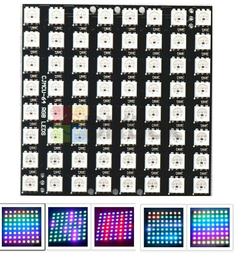 1PCS WS2812B 8x8 64-Bit Full Color 5050 RGB LED Lamp Panel Light for Arduino