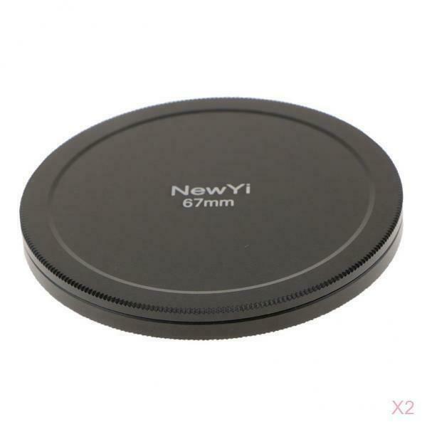 2x 67mm Camera Lens Filter Storage   Case Metal Protection Box Cover Black