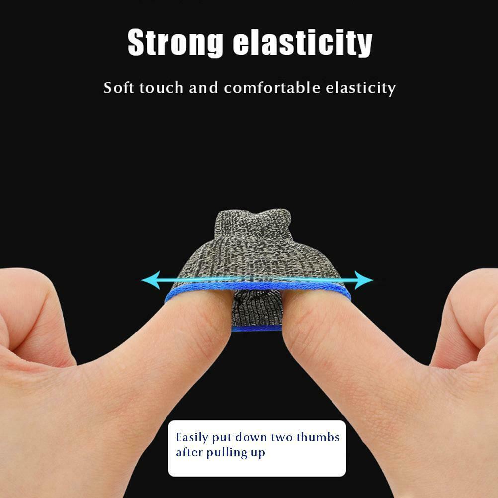 2Pcs Luminous Mobile Gaming Controller Finger Sleeves Touch Screen Finger Cots