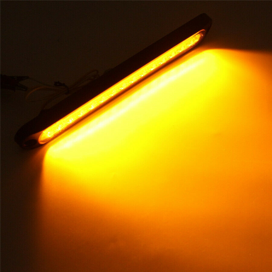 LED Amber Light bar Emergency Warning Strobe Flashing Yellow Indicator light