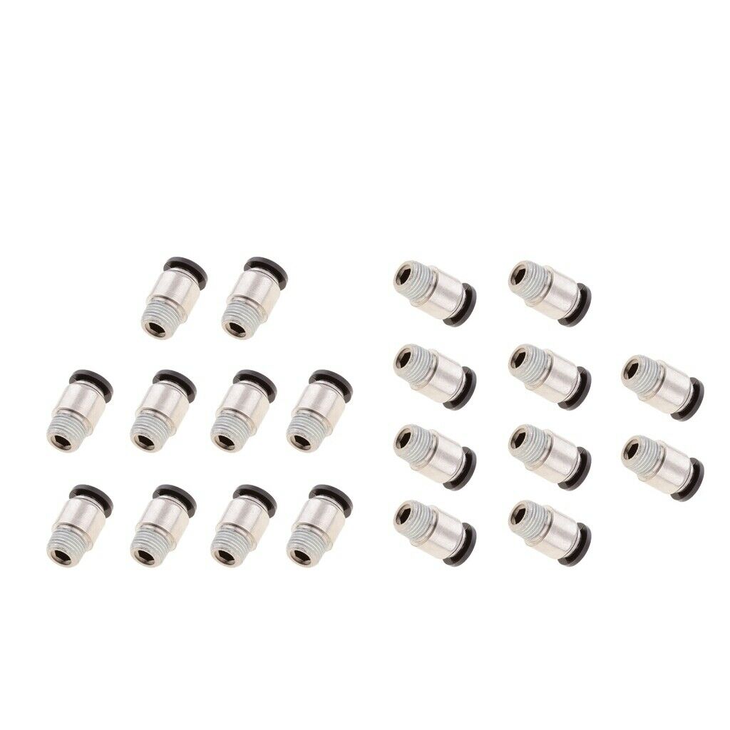 20x Pneumatic Tube Quick Coupling, Secured Connection DPOC-4-M6C