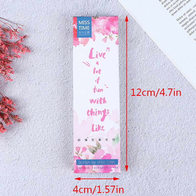 30pcs/set Flowers Bookmarks Message Cards Book Notes Paper Page Holder for  SJ