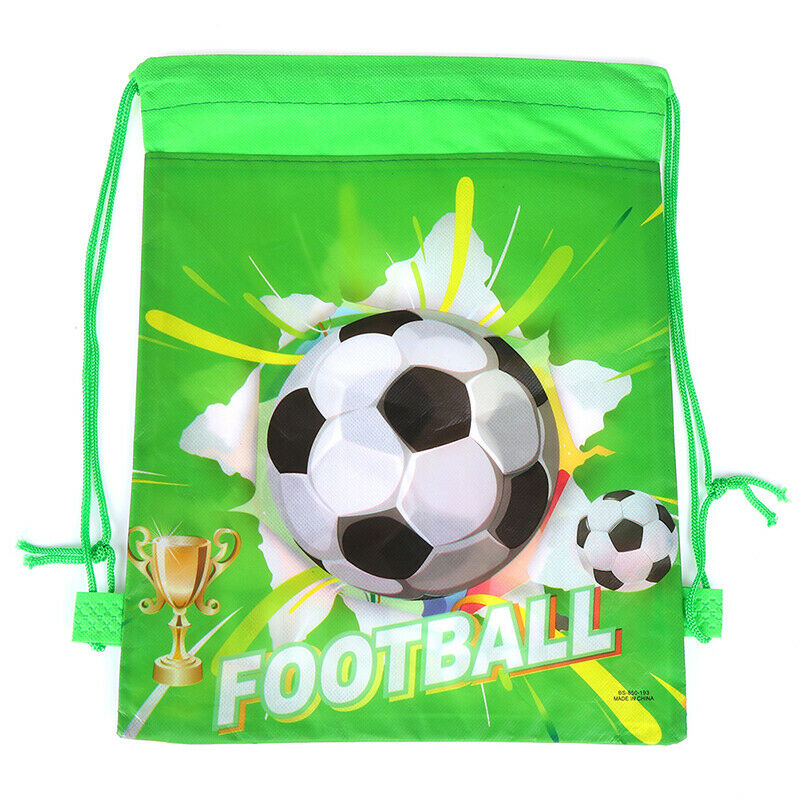 Football non-woven drawstring bag backpack kids travel school decor gift bagBDA