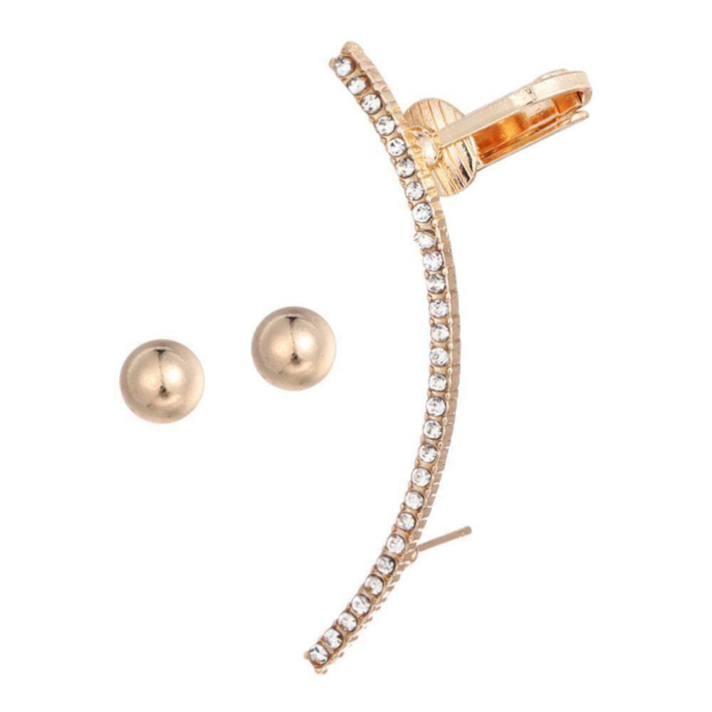 Crystal Dangle Earrings Golden Asymmetric Ear Studs Fashion Jewelry Womens