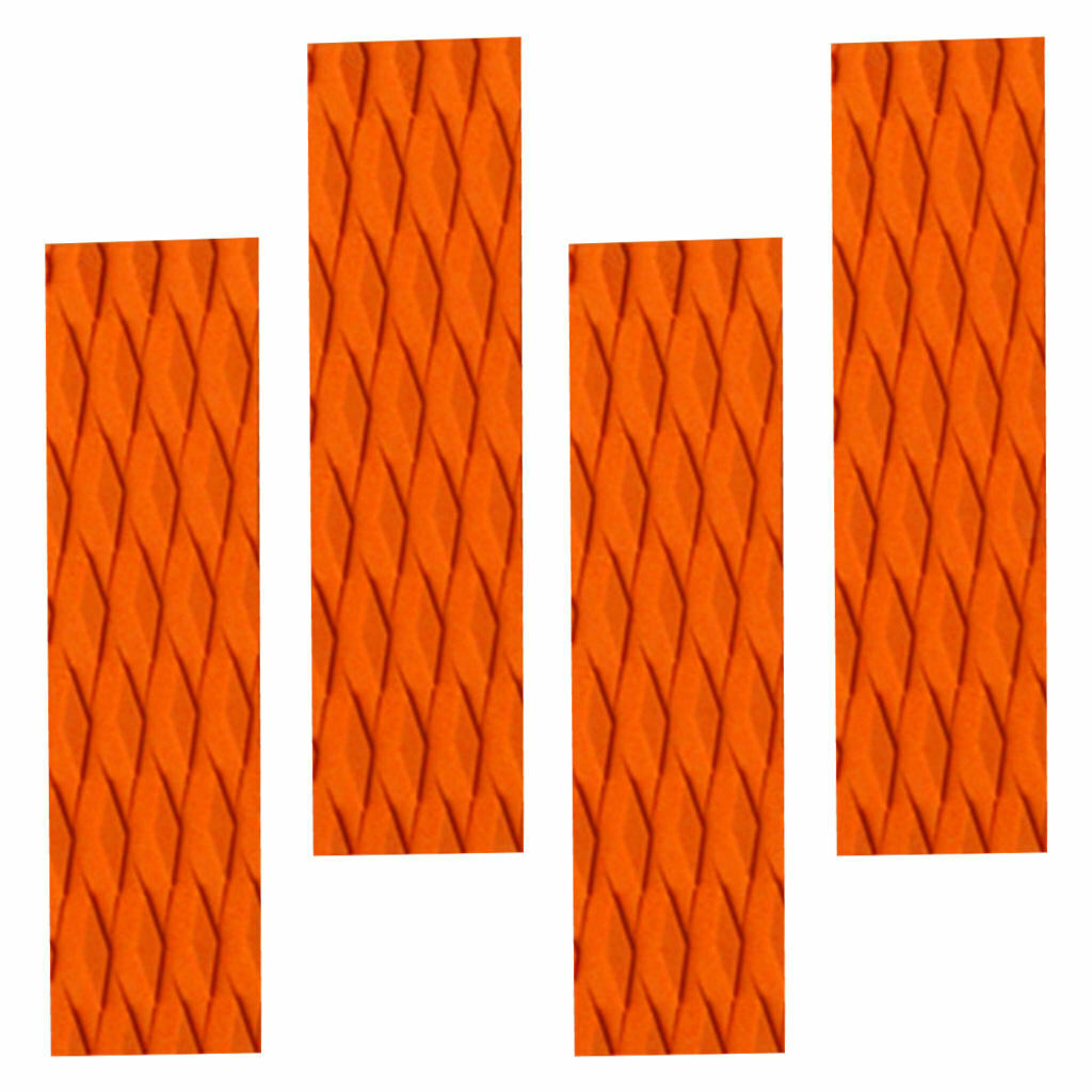 8 Pieces Orange Non- Diamond Grooved EVA Surfboard Skimboard Shortboard Surf