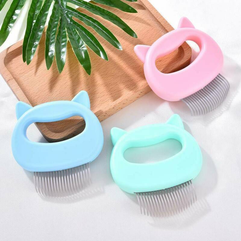Pet Cat Dog Massage Shell Comb Grooming Hair Removal Shedding Cleaning Brush HOT