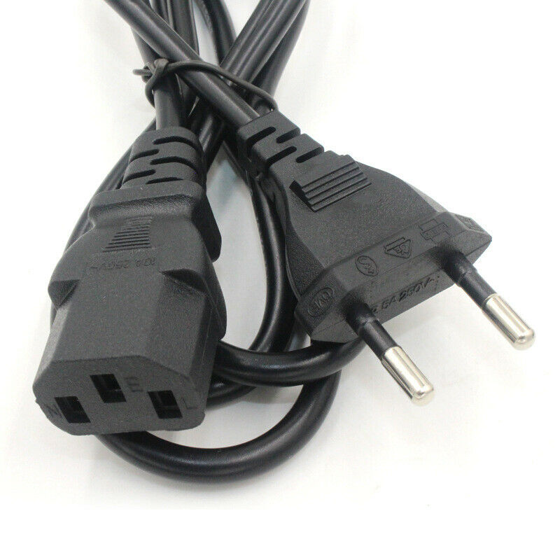 1.5m European Standard German 2 Round Plug 2X0.75mm Power Cord Cable Lead Core