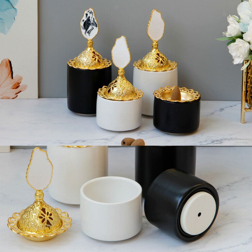 2Pieces Cone Incense Burner Holder Censer Office Home Decor Fragrance Gift