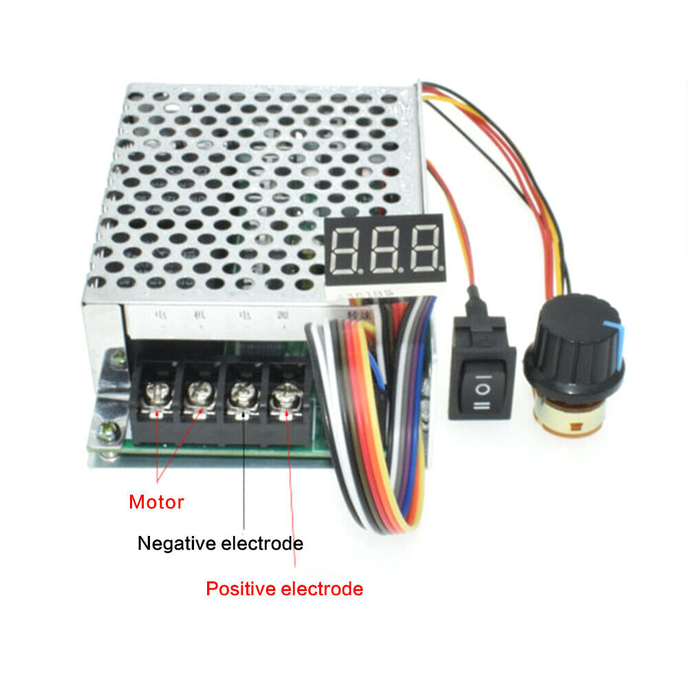 1DC Motor Speed Controller with Digital Display Scale Tachometer 40A 12V 24V 36V