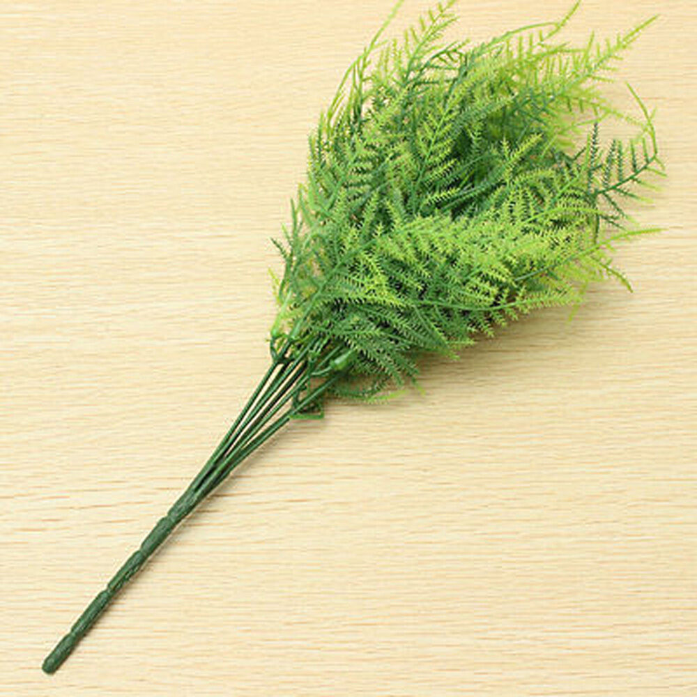 Green Plastic Artificial Leaves Realistic Plants Flower Home Garden Decoration