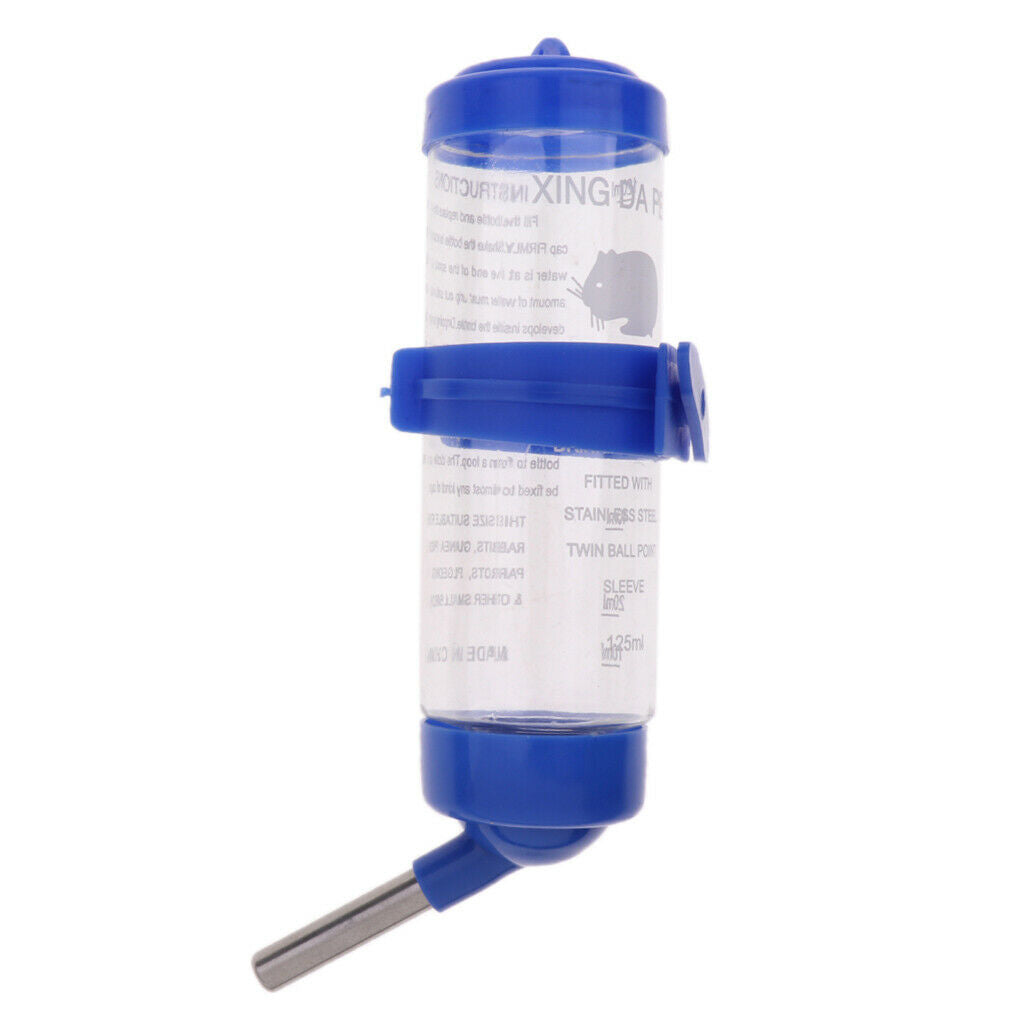 Indoor 125ml Pet Dog Cat Plastic Feeding Water Bottle Dispenser Feeders