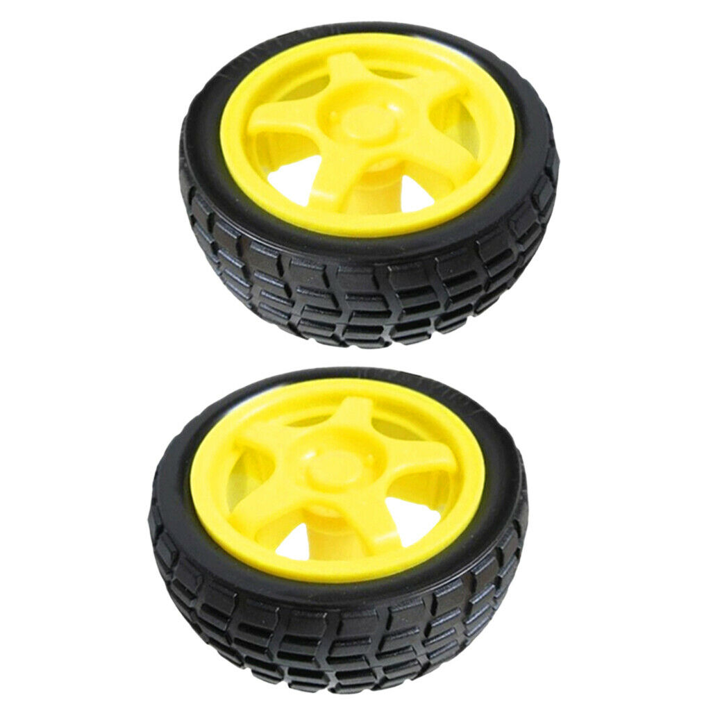 2 Piece Robot tire gear motor wheel smart small wheel tire The tire is made of