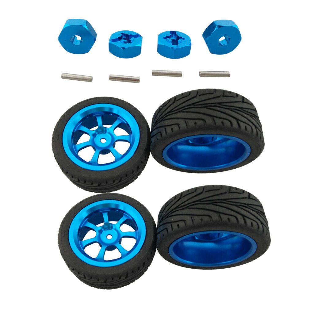 Metal Wheel Tires w/ Hex Nut for 1/18 Wltoys A959-B A949 A979 K929 RC Car