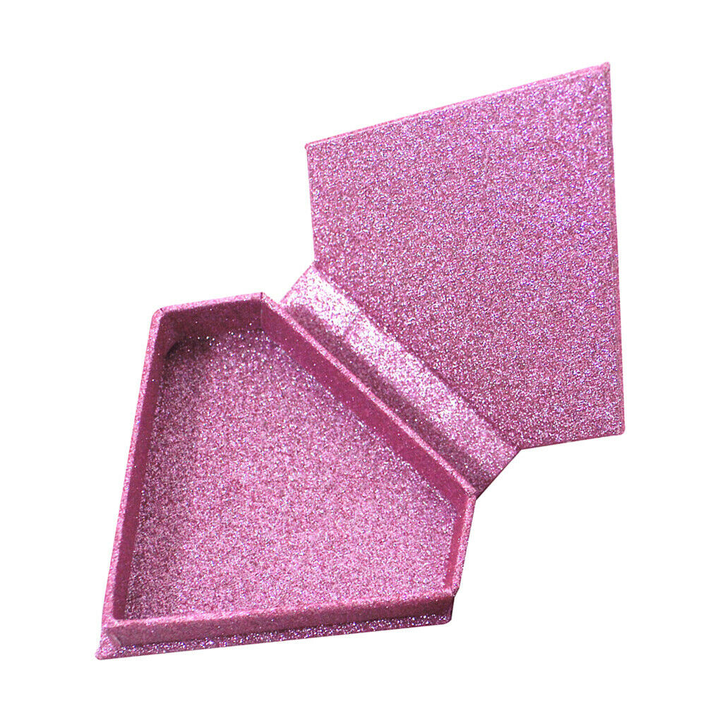 Empty Magnetic Pink Diamond False Eyelash Storage Container Box Holder Case