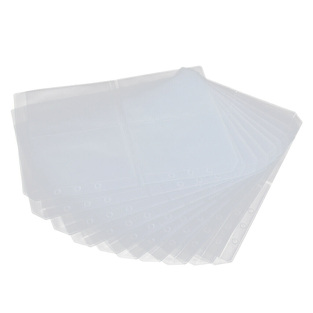 10 Binder Pocket A5 6-Ring Document  Notebook Binder Loose Leaf Bags Four