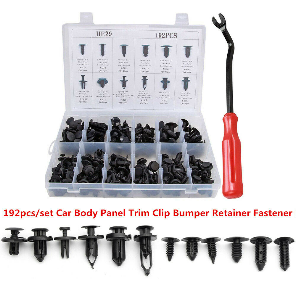 192x Vehicle Body Panel Retainer Push Pin Rivet Trim Clip Fastener Assorted Kit