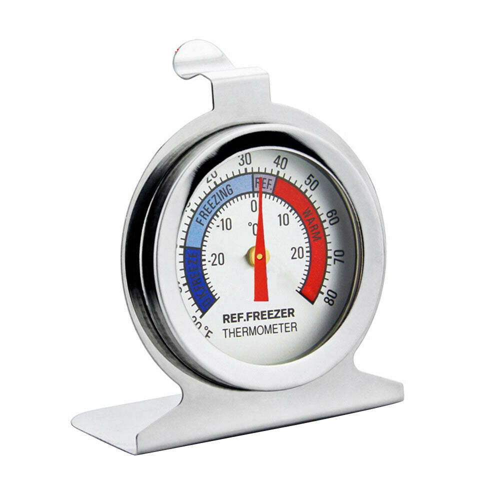 1Pc Stainless Steel Metal Temperature Refrigerator Freezer Dial Type Thermometer