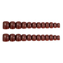 24Pcs Ballerina Full Cover Short False Nails Square Art Tips Set Cameo Brown