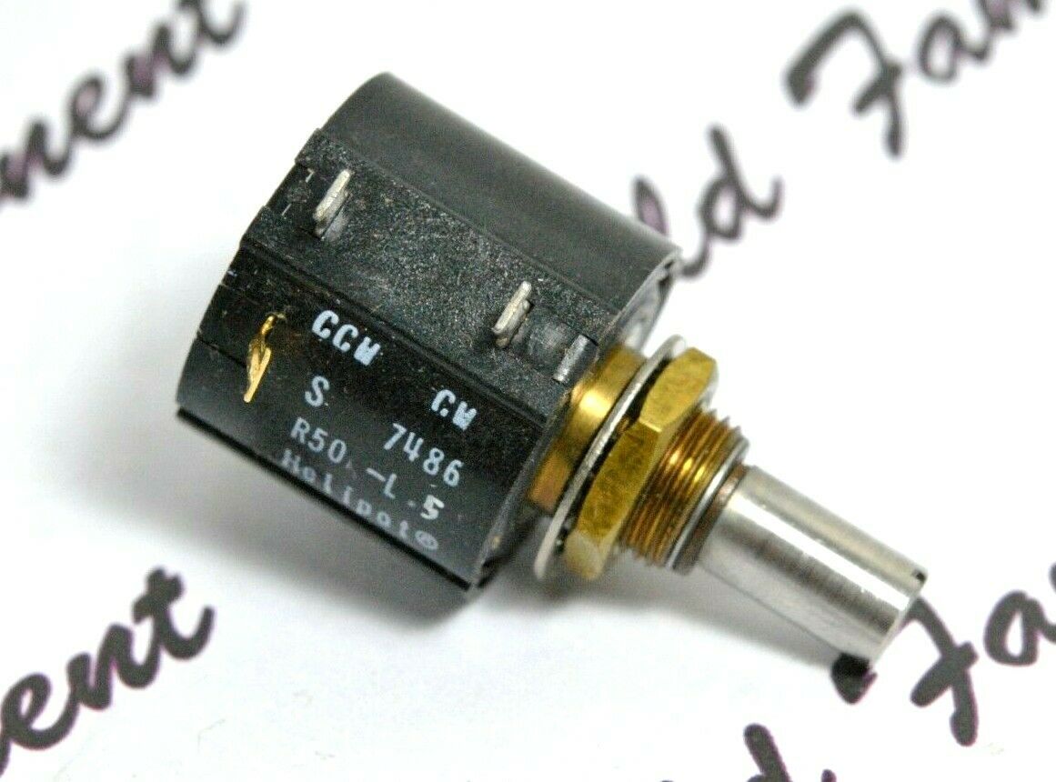 1pcs - Beckman Helipot 7486-R50-L.5 50R / 50ohm Potentiometer NOS