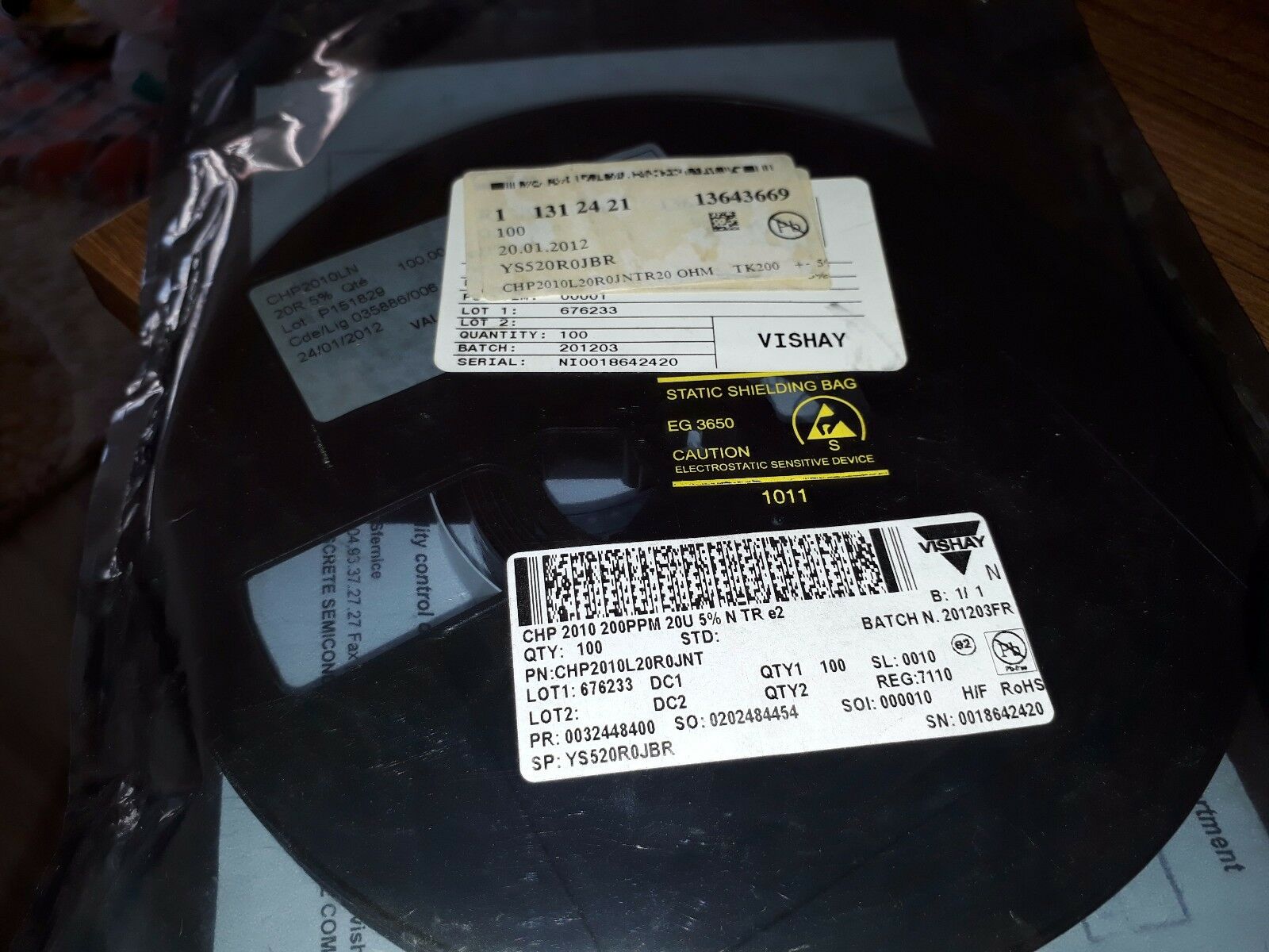 100PCS NEW VISHAY CHP2010L20R0JNTR 20R 5% 200PPM High Stability Resistor Chips!