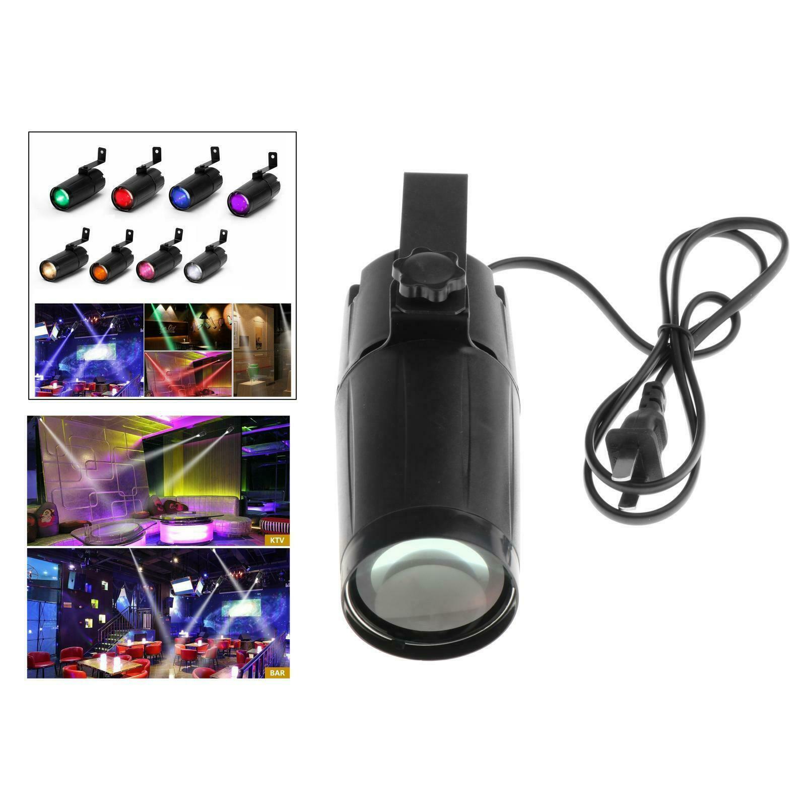 3W Mini LED Stage Lighting Beam Spotlight Xmas Spin Pinspot Light White