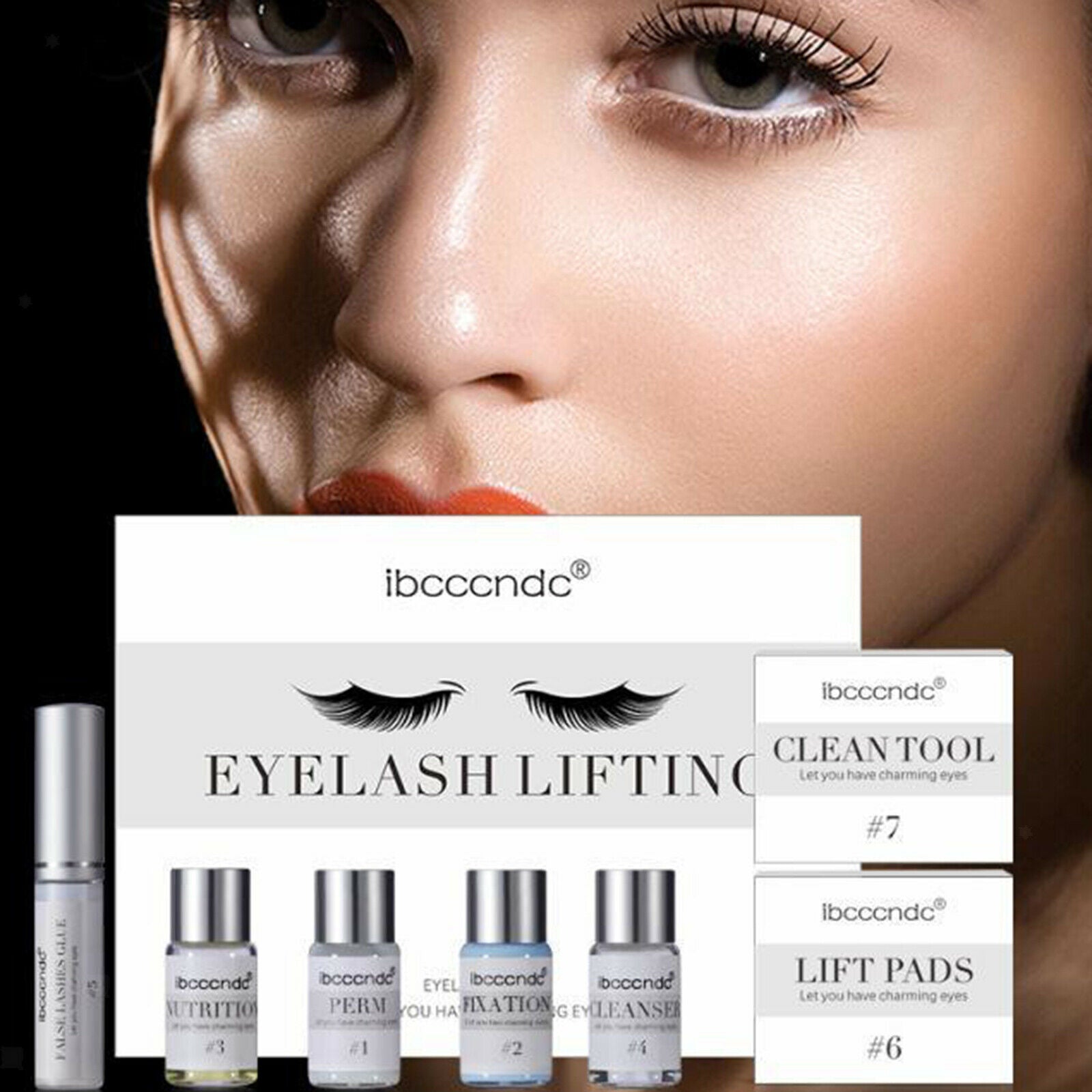 Lashes Eyebrow Extensions Perming Curler Kit Semi-permanent for Salon