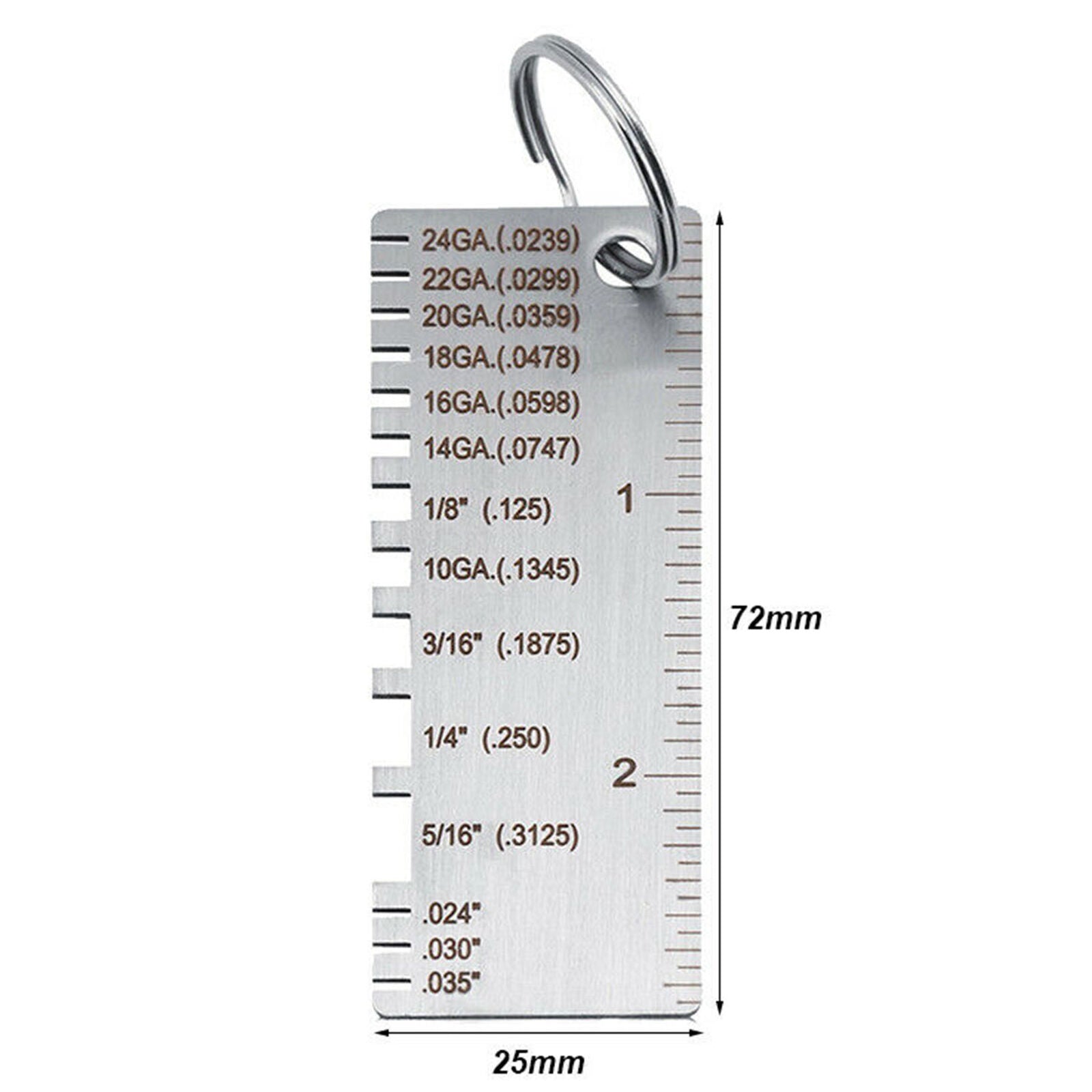 Tool Sheet Metal Gage Wire Gauge Thickness Measuring Machinist Measurement Plate